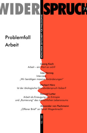 Cover Heft 71: Problemfall Arbeit